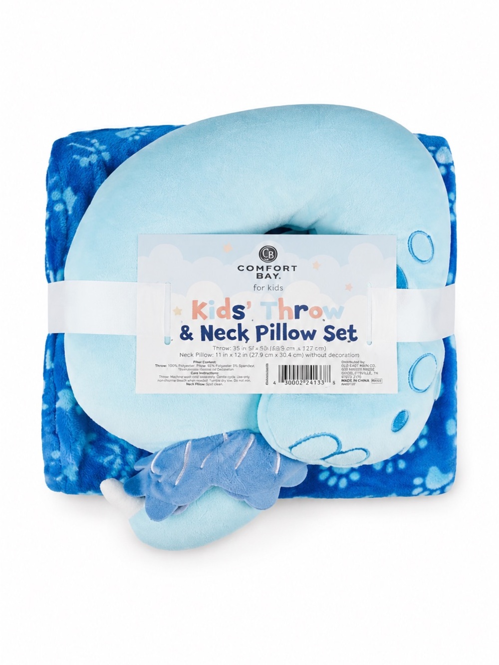 Comfort Bay Kids Throw & Neck pillow Set
2 ct, NWT